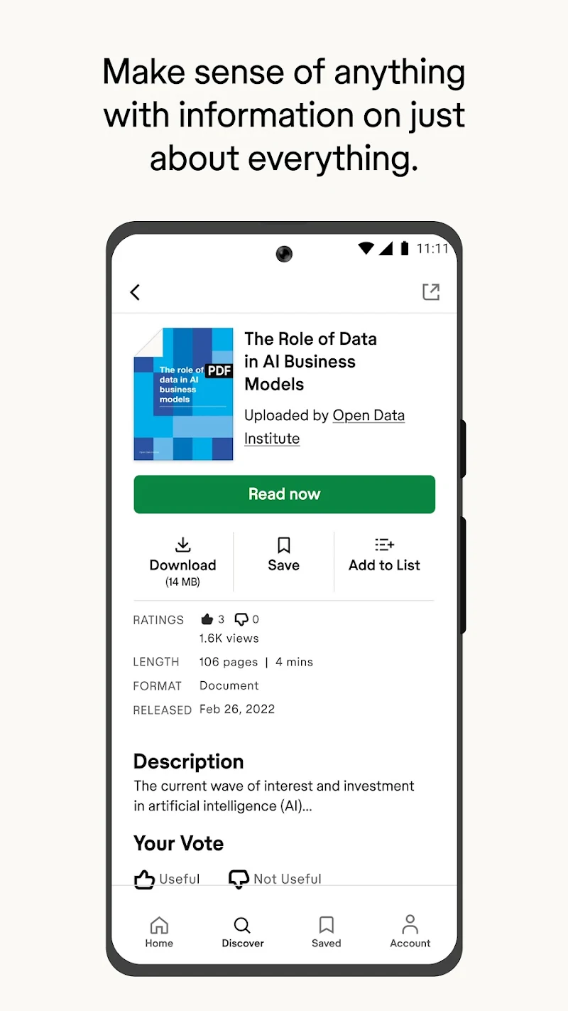 Scribd: 300M+ documents çevrimdışı okuma modu ekranı