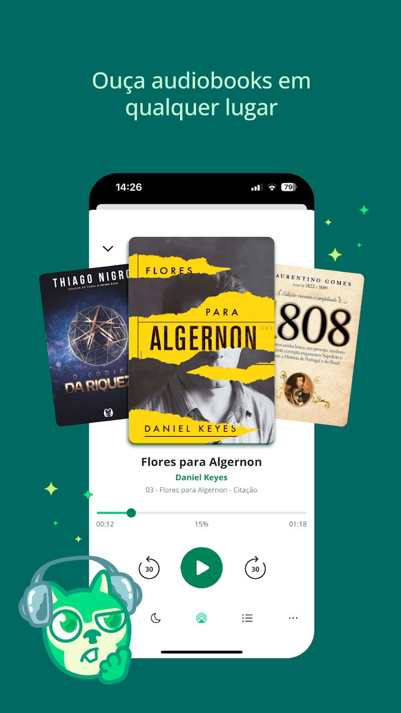 Skeelo: Audiobooks & Ebooks kategoriler görünümü