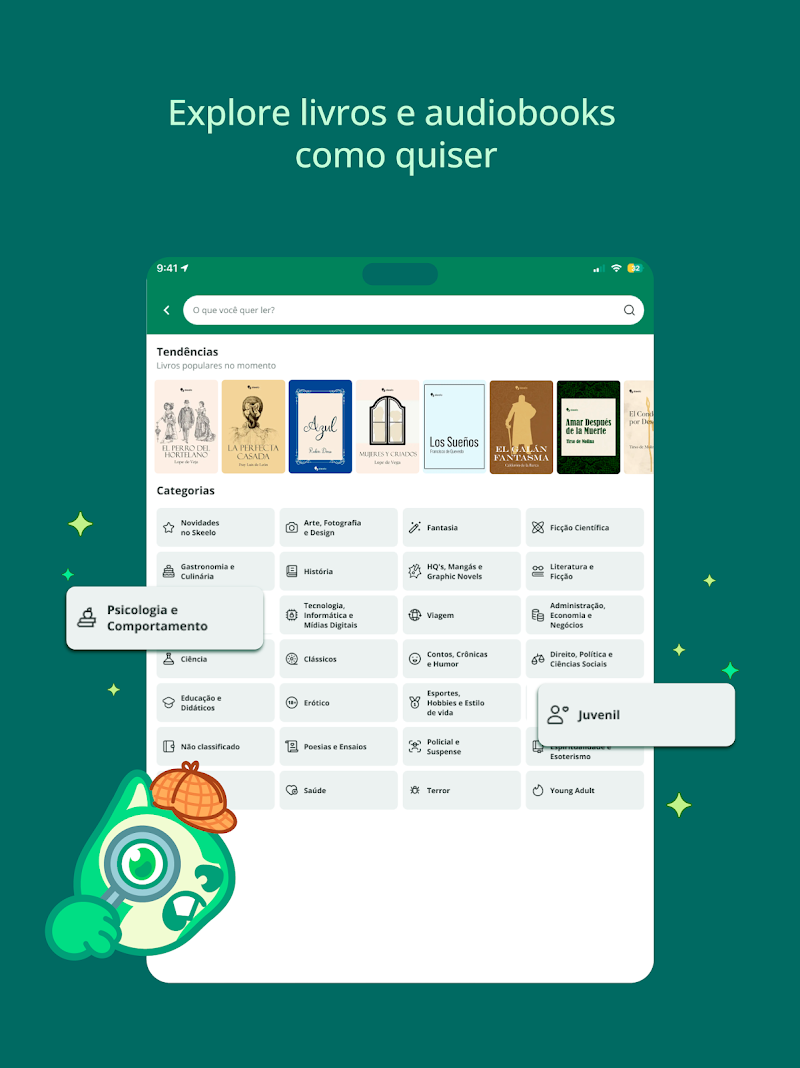 Skeelo: Audiobooks & Ebooks Android cihazda kurulum ekranı