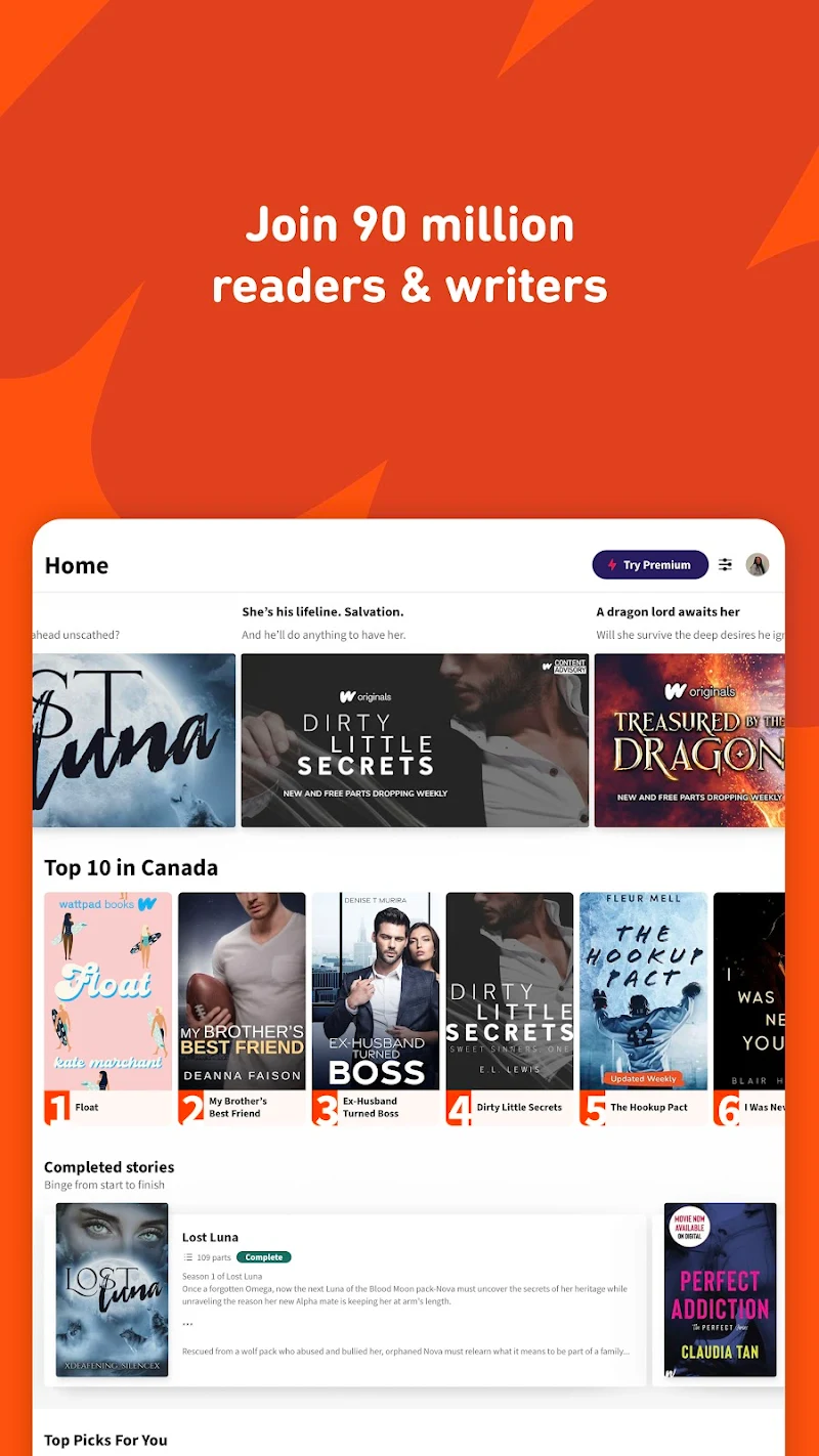 Wattpad Beta topluluk ve sosyal özellikler