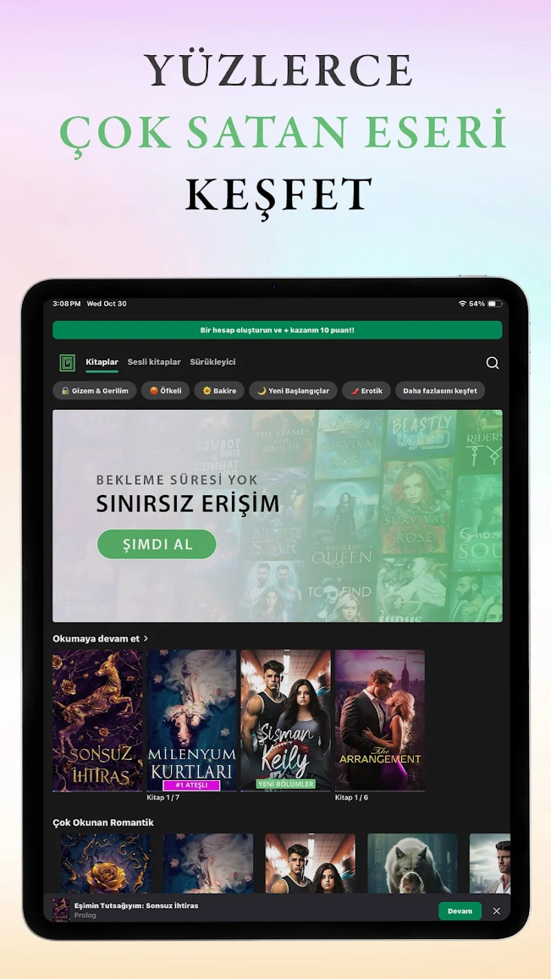 GALATEA: Etkileyici Kitaplar APK kullanıcı profil ekranı
