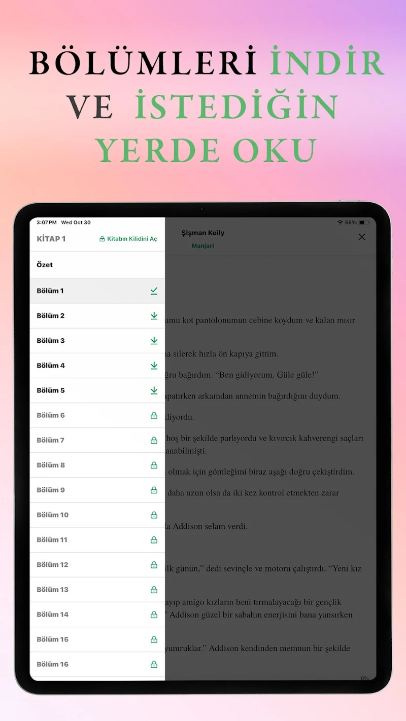 GALATEA: Etkileyici Kitaplar APK ayarlar menüsü görüntüsü
