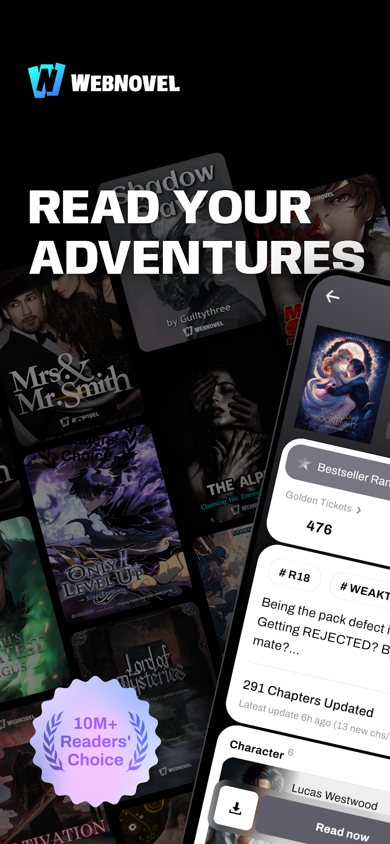 WebNovel uygulama kitap okuma modu