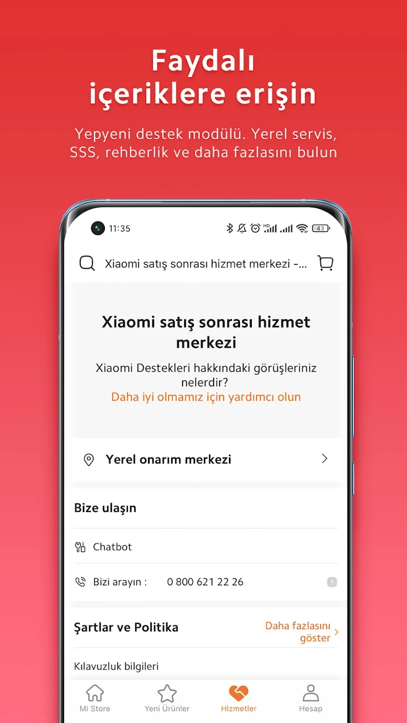 Mi Store sipariş takip ekranı