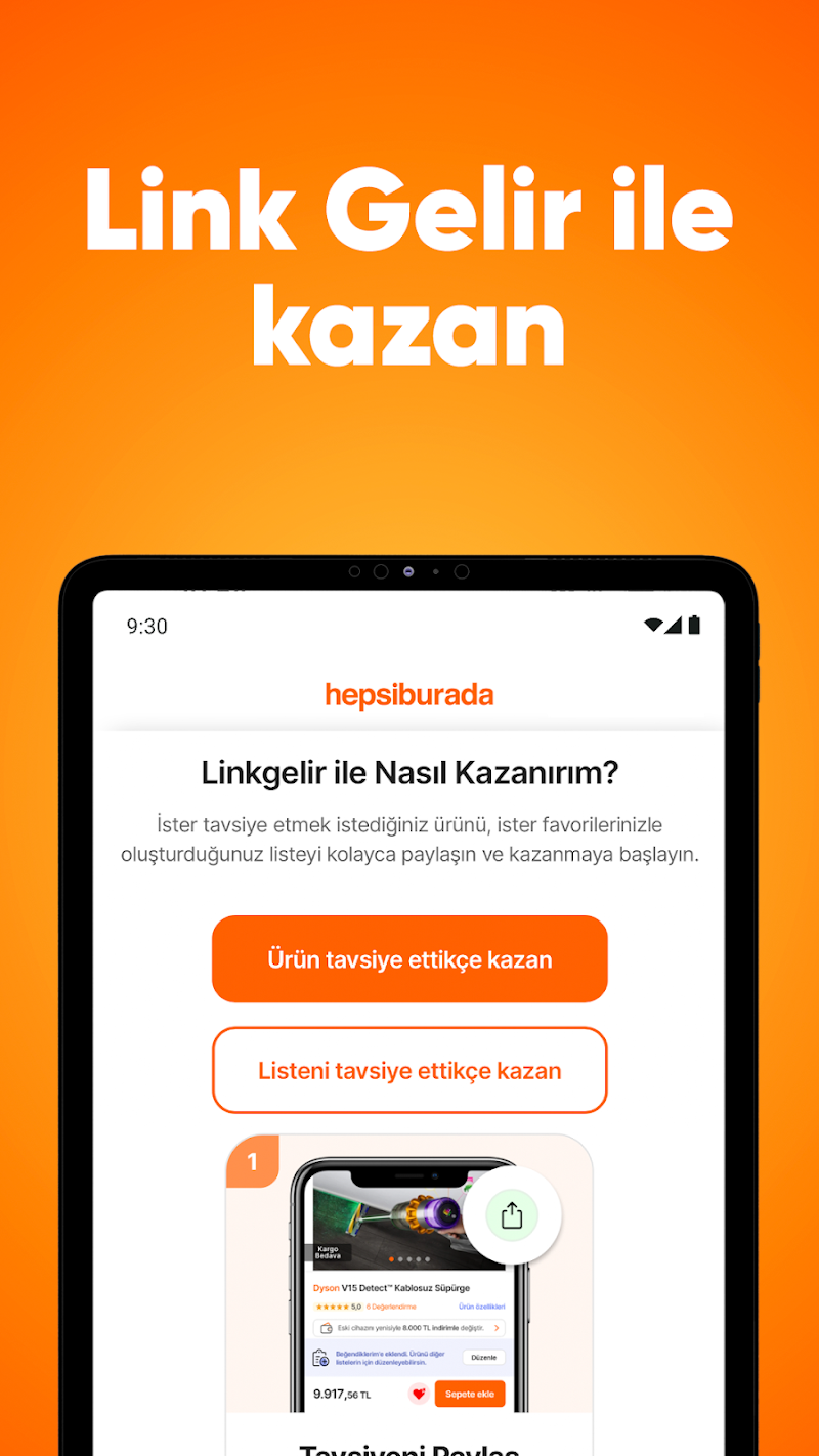 Hepsiburada: Online Alışveriş uygulama güncelleme bildirimi ekranı