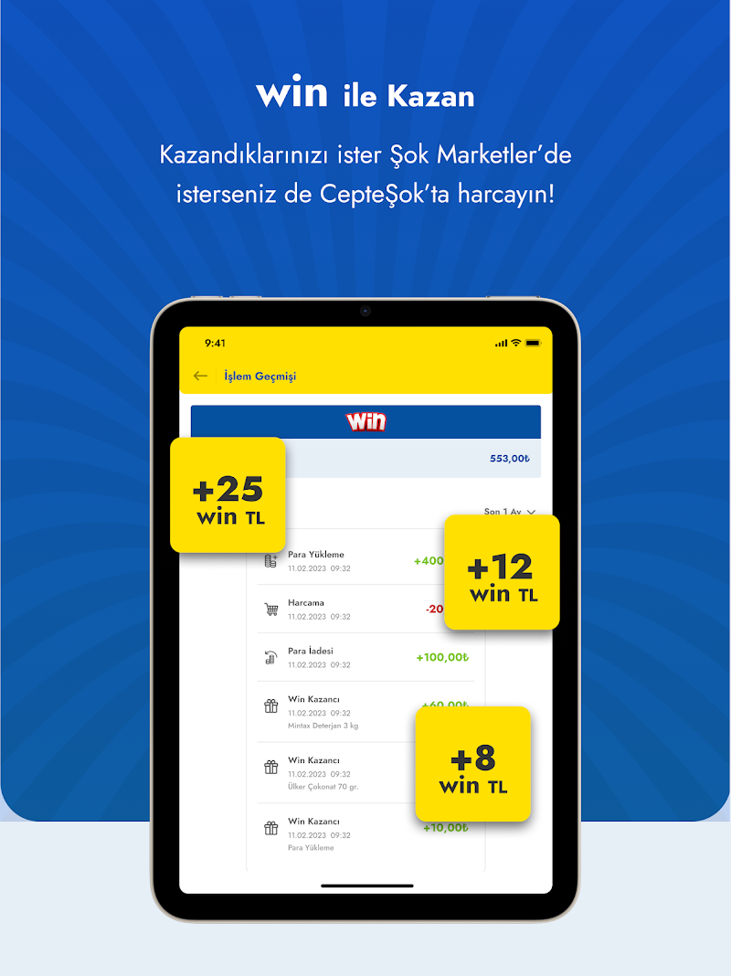 Cepte Şok market teslimat ekranı