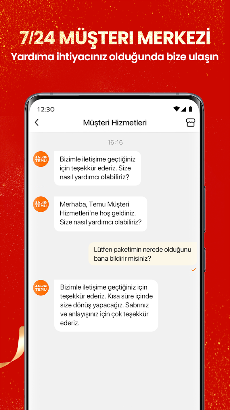 Temu: Milyarder Gibi Harca ödeme yöntemleri ekranı