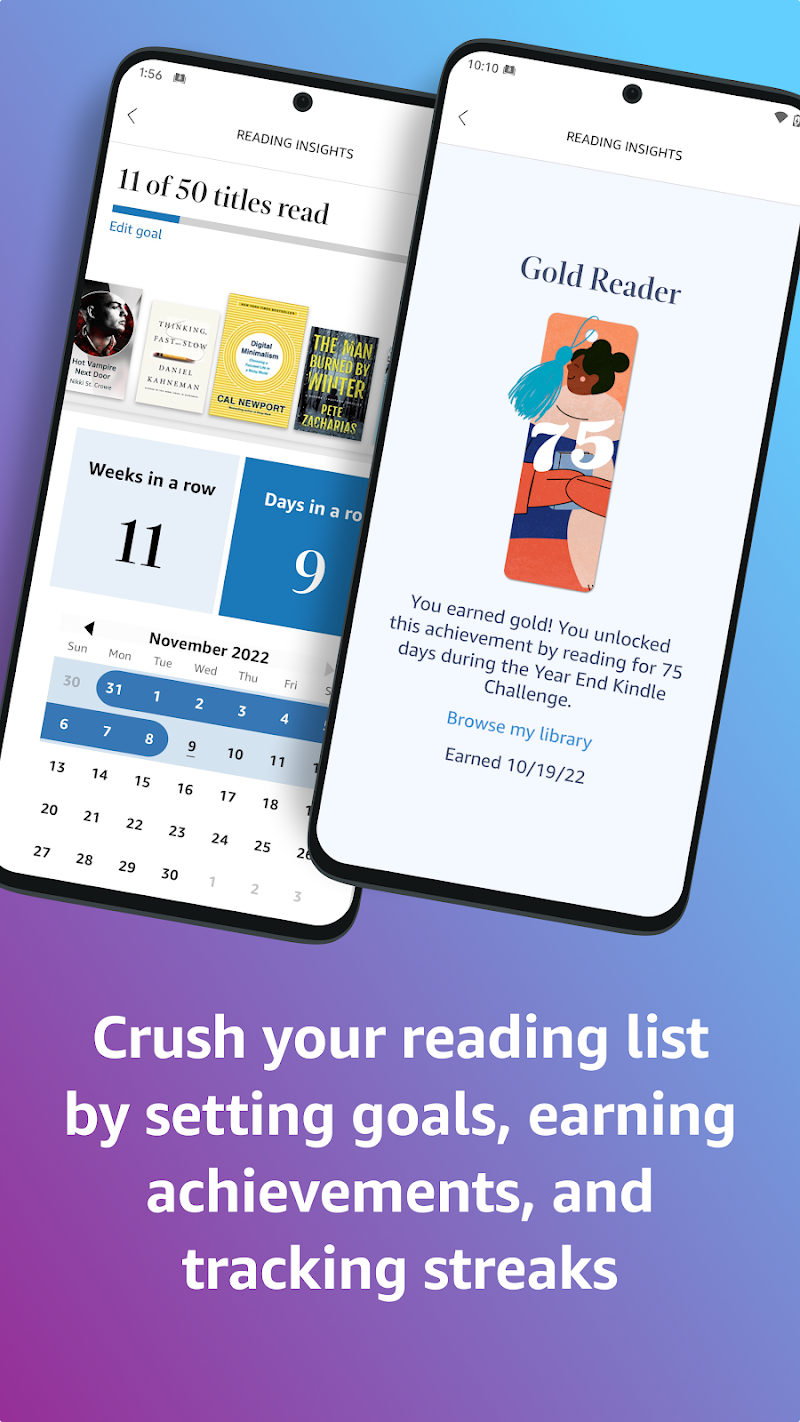 Amazon Kindle: Reading App kullanıcı kütüphanesi