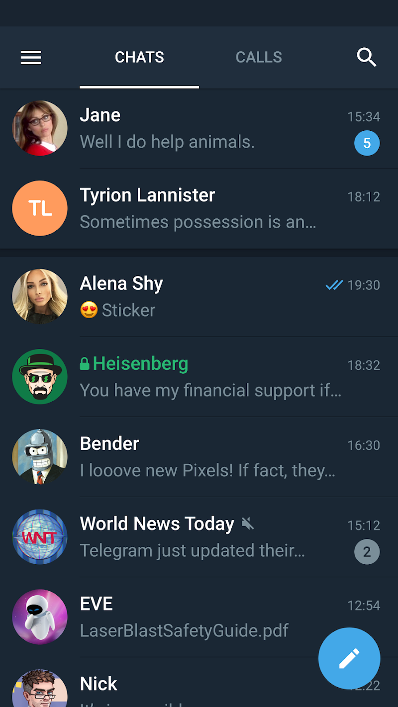 Telegram X APK ana ekran görüntüsü
