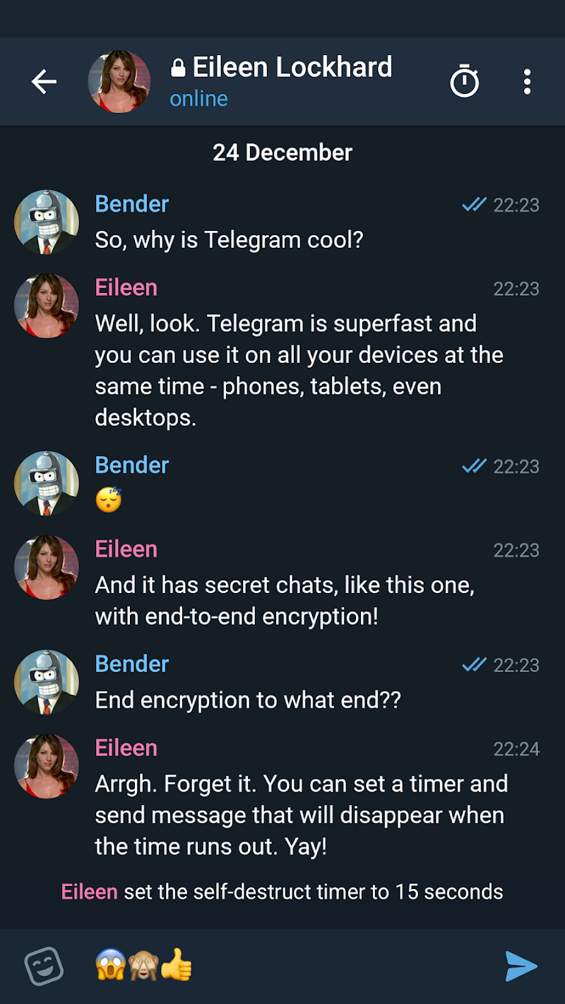 Telegram X uygulama ayarları ekranı