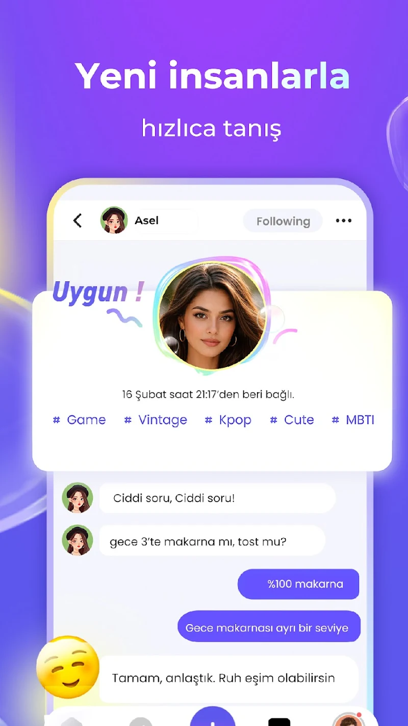 PopUp-Sohbet, Arkadaş, Eşleşme grup sohbeti özelliği