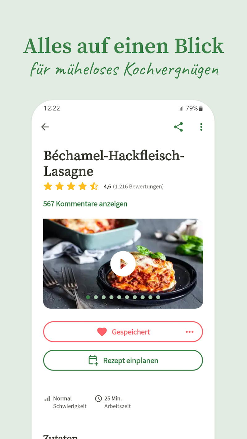 Chefkoch - Rezepte & Kochen haftalık menü planlayıcı