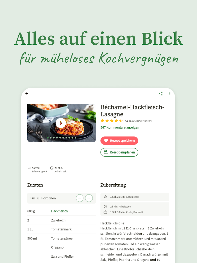 Chefkoch - Rezepte & Kochen Android indirme ekranı