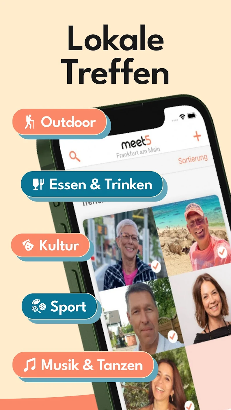 Meet5: Neue Leute kennenlernen grup sohbeti ekranı