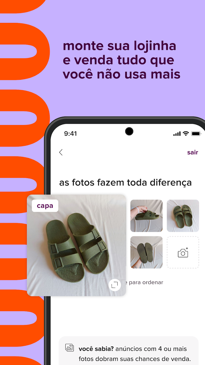 enjoei: comprar e vender roupa alışveriş sepeti ekranı