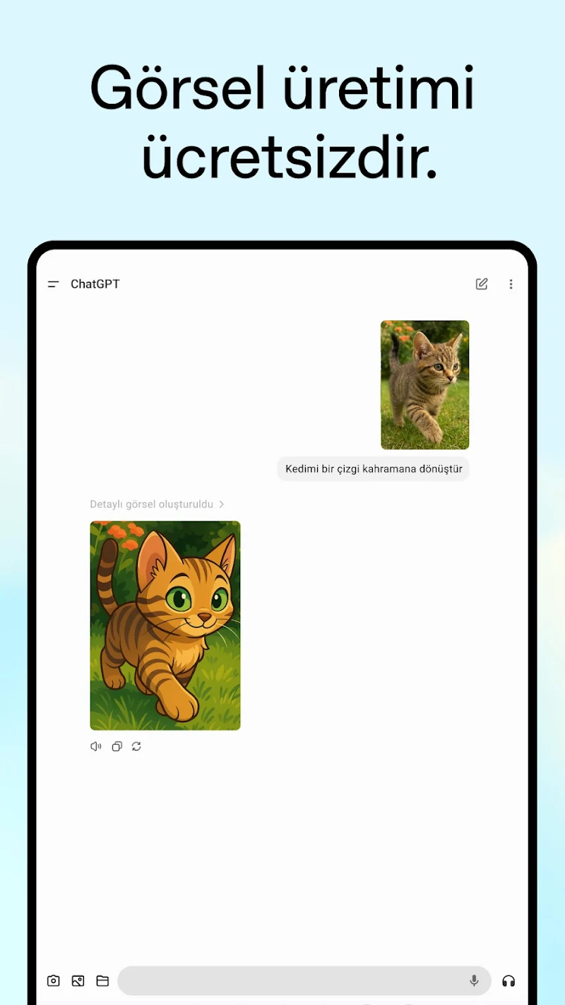 ChatGPT eğitim desteği arayüzü
