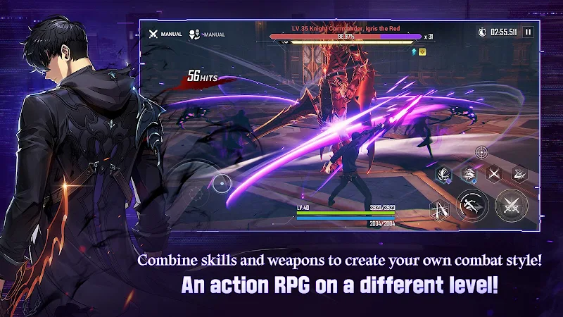 Solo Leveling:Arise Android cihazda oyun içi görüntü